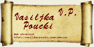 Vasiljka Poučki vizit kartica